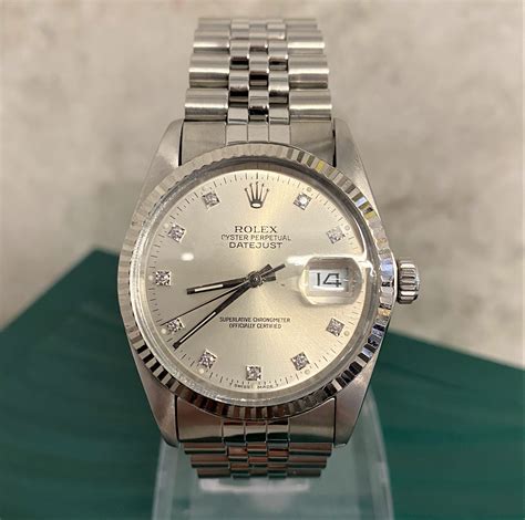 rolex datejust gold dial vintage|Rolex Datejust diamond bezel 36mm.